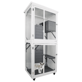 Outdoor Indoor Cat Pet Climbing Frame Game Cage Cute Large Space