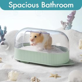 MEWOOFUN Hamster Sand Bath Set - Dual-Use Container & Bowl For Hamsters, Mice & Small Pets, Cage Accessories Green
