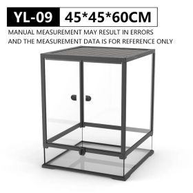 Front-opening Double-hinged Door With Top Screen Ventilation 30 Gallon Large Assembled Reptile Glass Breeding Box (Option: 45X45X60 CM)