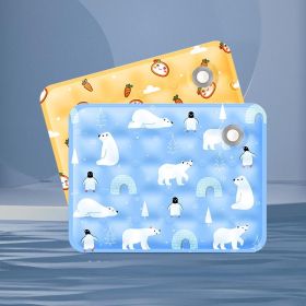 Pet Summer Cooling Pad, Ice Bear Shape, Suitable For Cats And Dogs, Washable And Portable Cooling Pad (Option: Cute Pet Paradise40x50)
